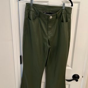 Olive Pleather Inc Pants NWT